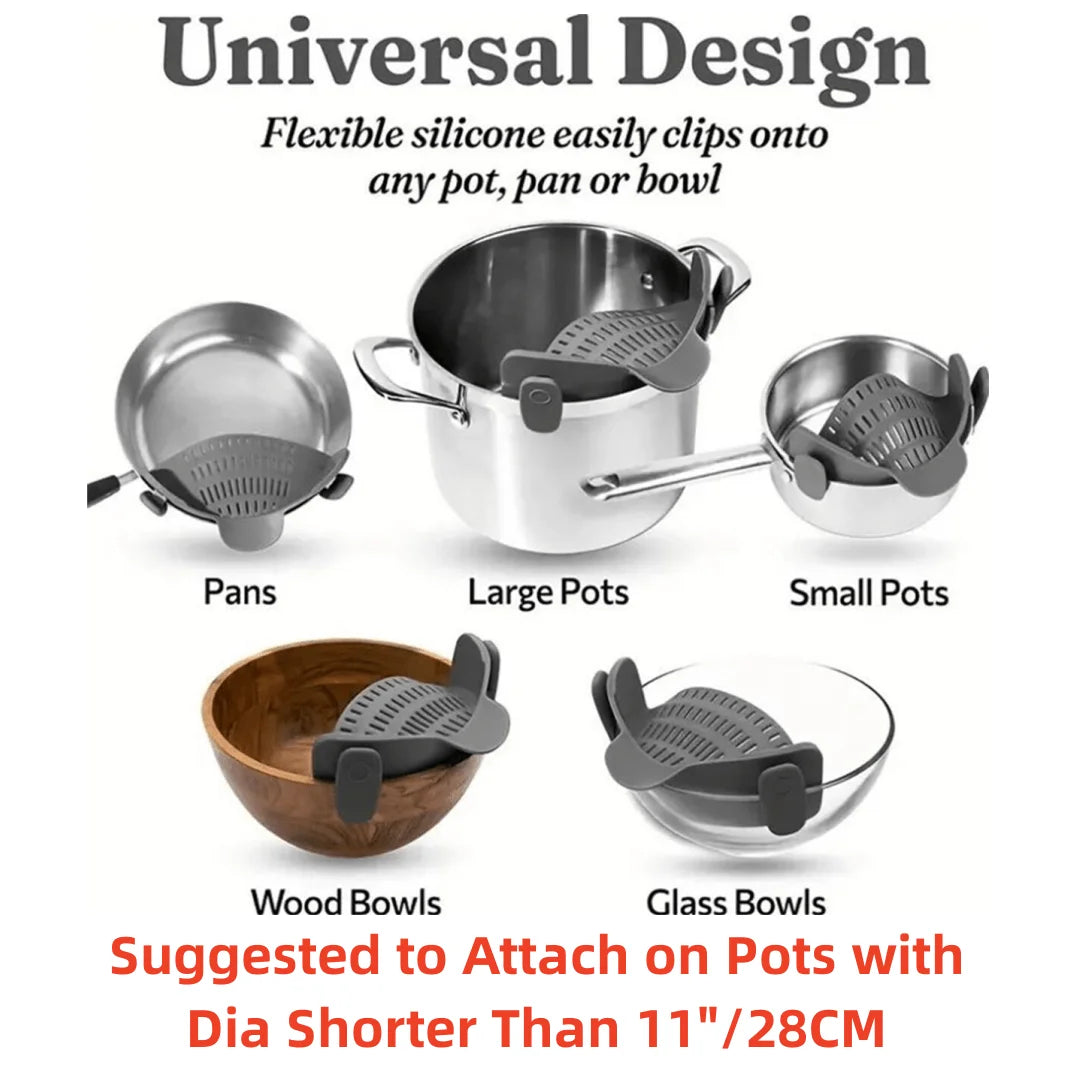 Clip-On Adjustable Pot Strainer