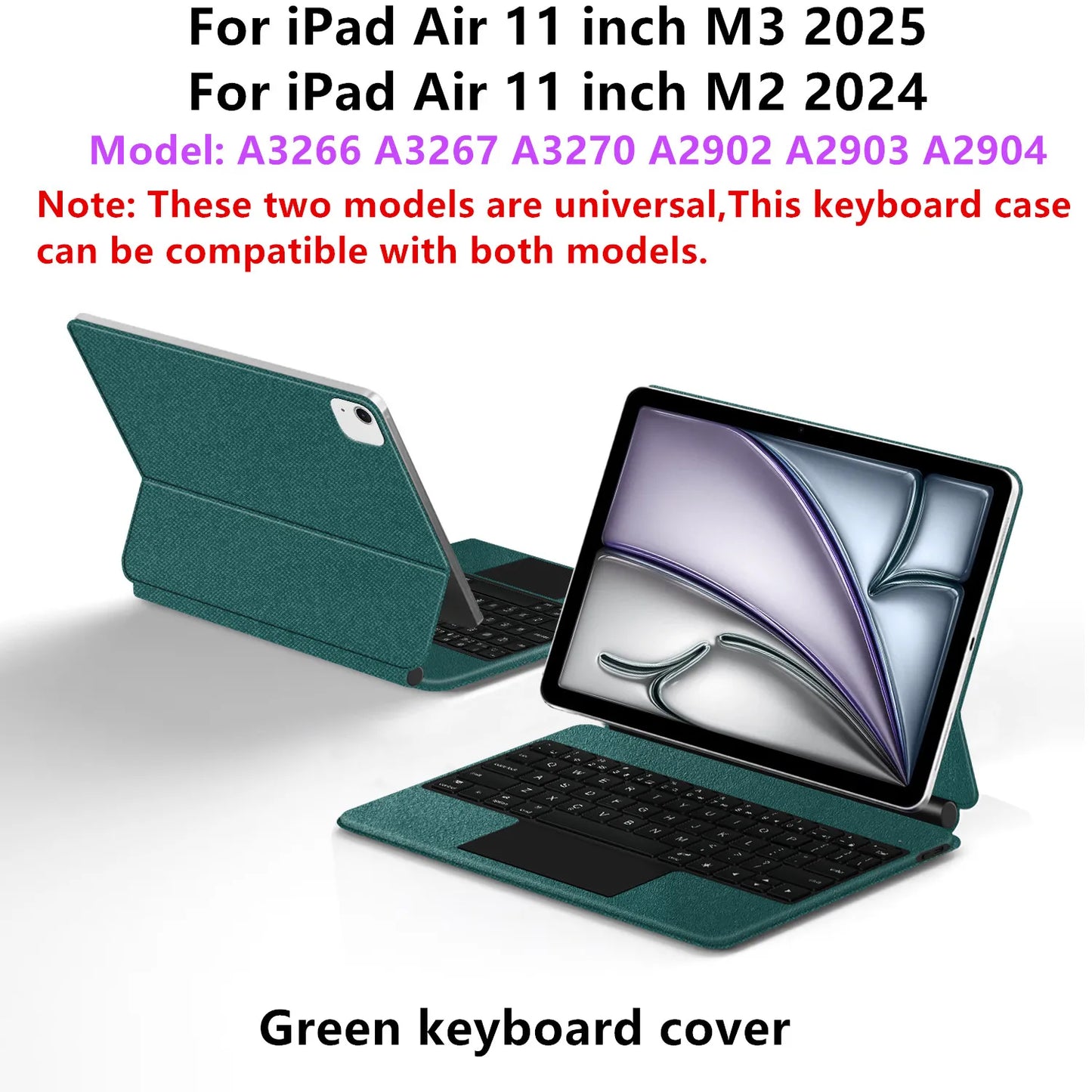 Magic Keyboard Case for iPad Air 11" (M3/M2/6th/7th Gen): Precision Typing & Protection.