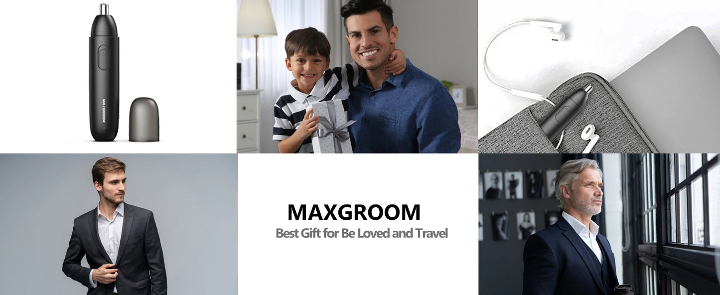 Rechargeable Nose & Ear Hair Trimmer: Painless Precision.