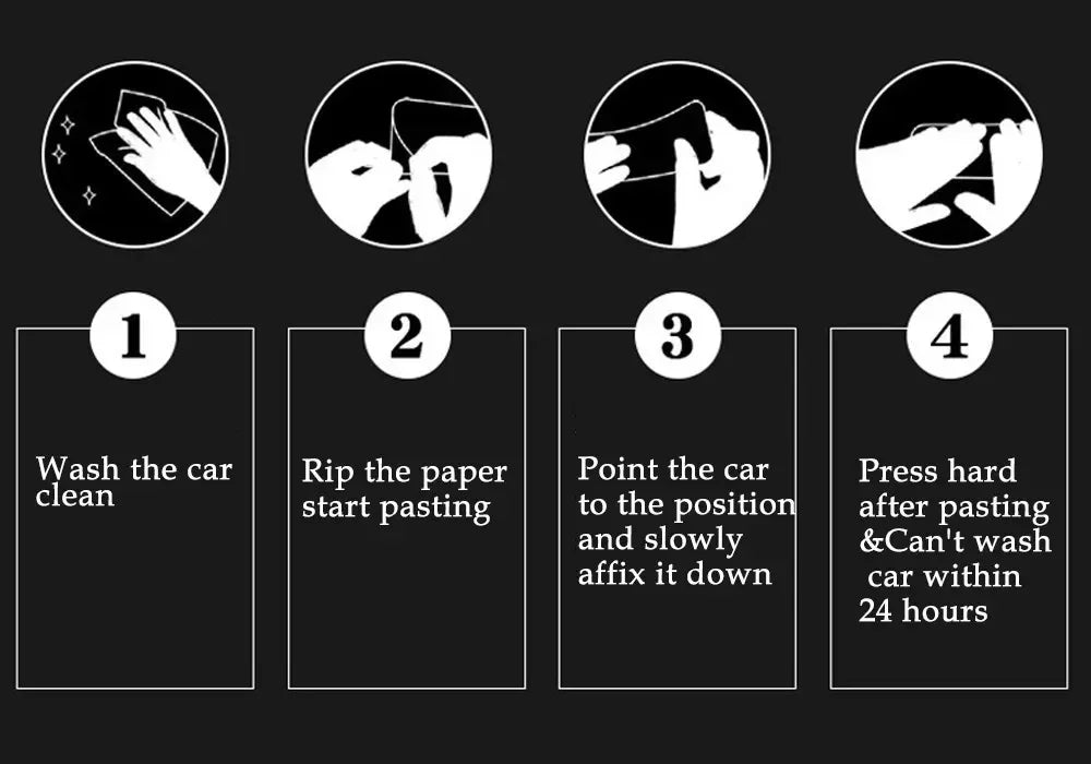 4PCS Reflective Car Door Stickers