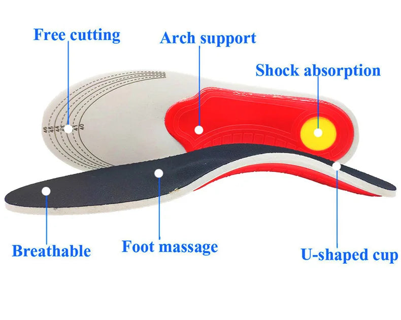 Orthotic Arch Support Insoles: Customized Comfort for All-Day Relief.