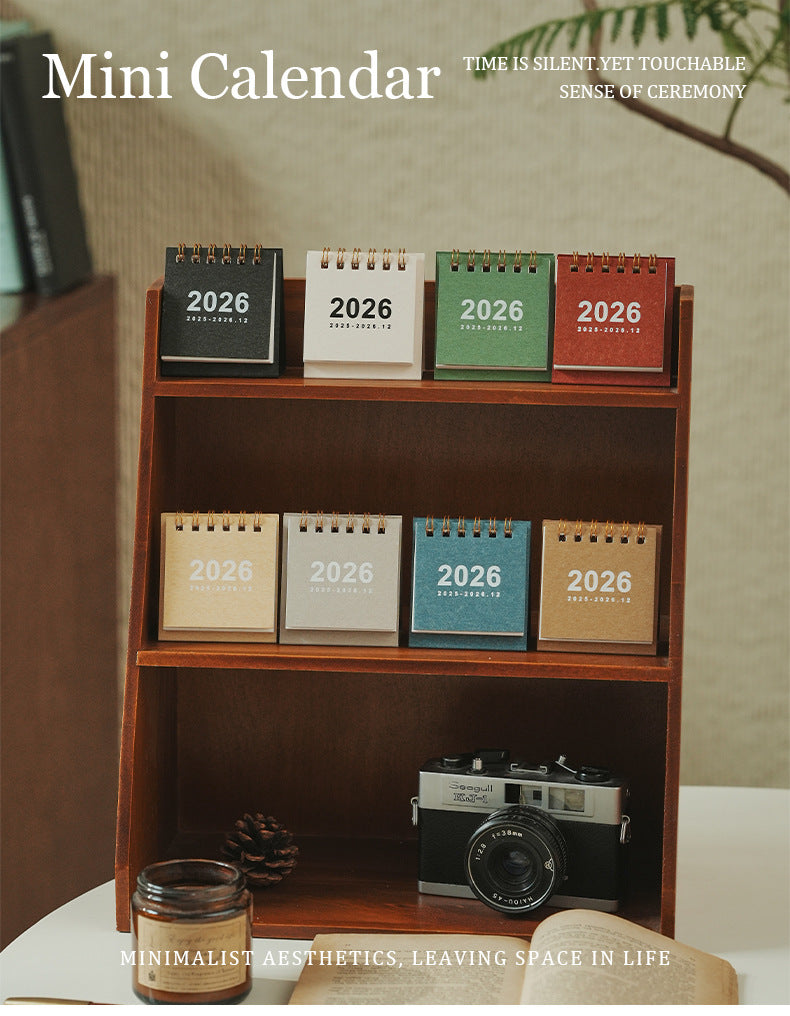 2026 Mini Desk Calendar: Simple Style, Powerful Planner.