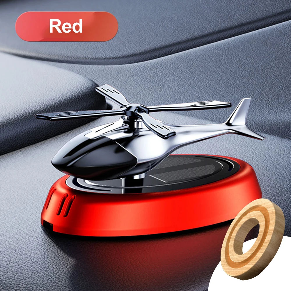 Solar Helicopter Air Freshener: Dynamic Fragrance for Your Car.