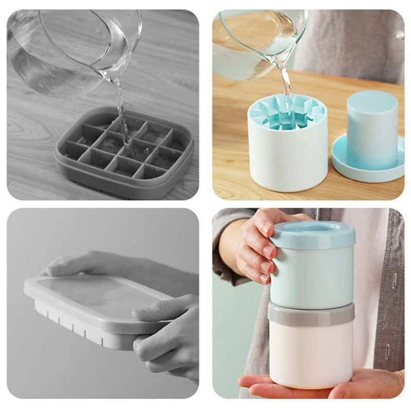 Silicone Ice Cube Mold – Easy DIY Ice Maker for Home & Bar