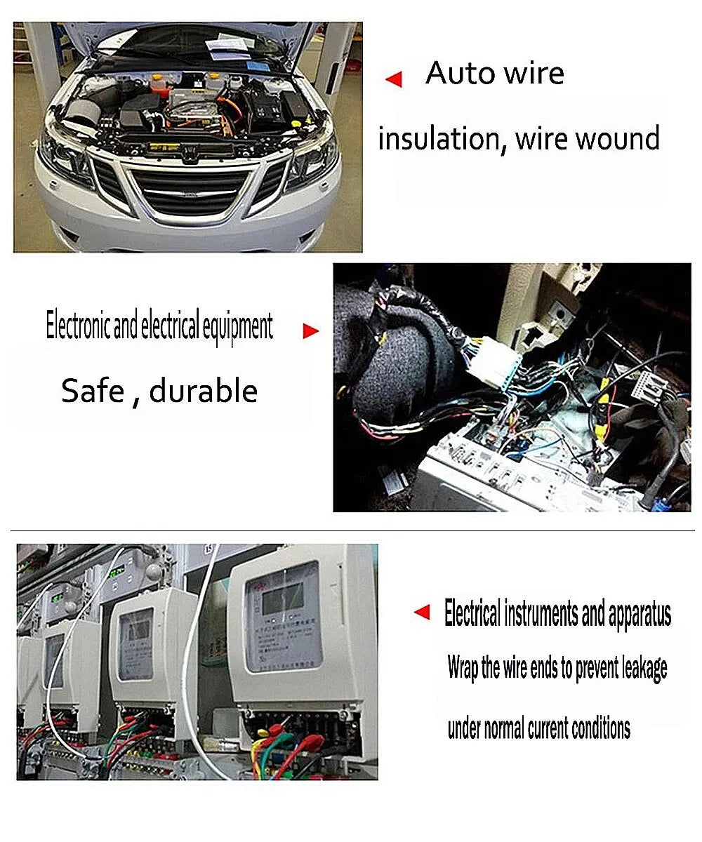 15m Heat-Proof Flame Retardant Cloth Tape – Car Wire &amp; Cable Protector