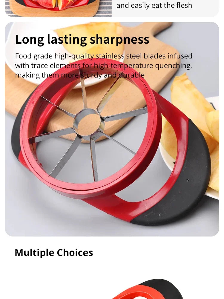 Stainless Steel Apple Slicer & Corer: Perfect Slices in Seconds.