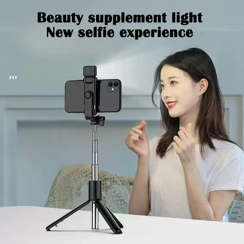 All-in-One Selfie Stick & Tripod: Your Ultimate Content Kit.