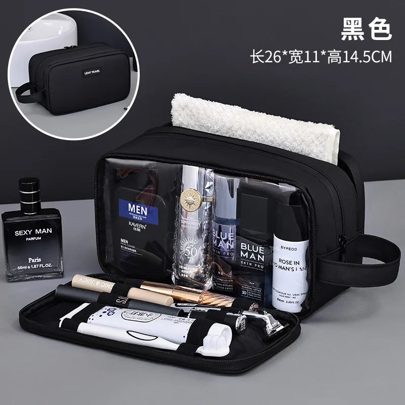 2025 Men's Travel Toiletry Bag: Large Capacity, Dry/Wet Separation.