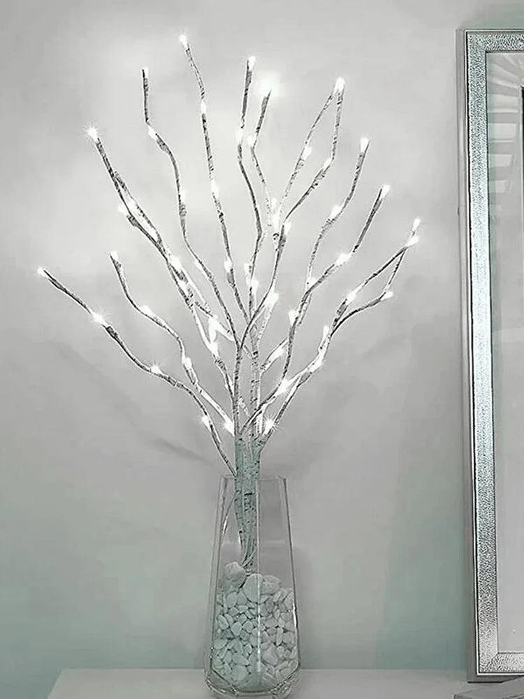 LED White Birch Branch Light – Festive Battery-Operated Twig Decor