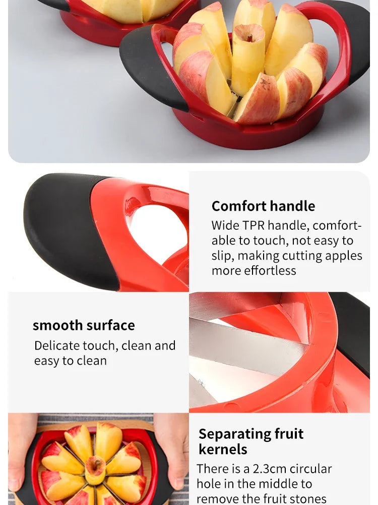 Stainless Steel Apple Slicer & Corer: Perfect Slices in Seconds.