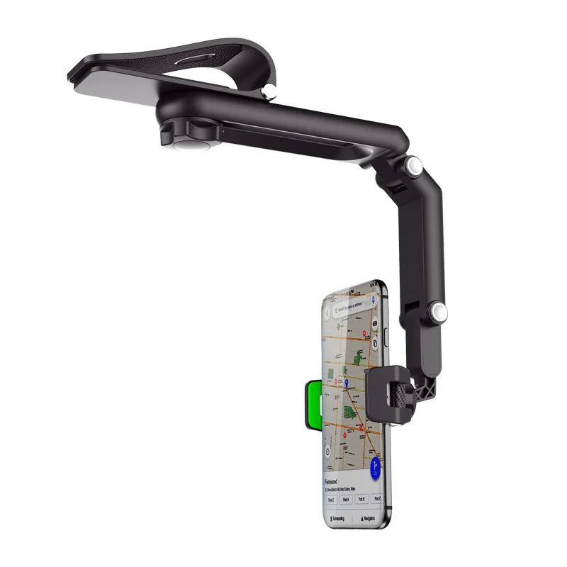 360° Rotating Sun Visor Phone Holder: Universal, Hands-Free Driving.