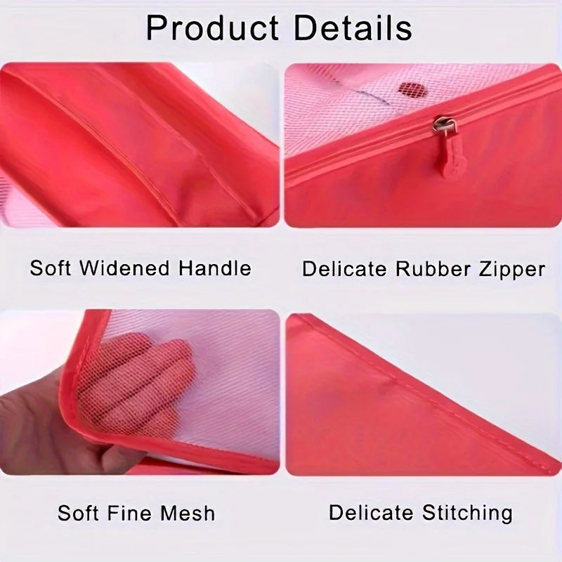 6Pcs Multifunction Travel Packing Cubes: Waterproof Luggage Organizer Set.