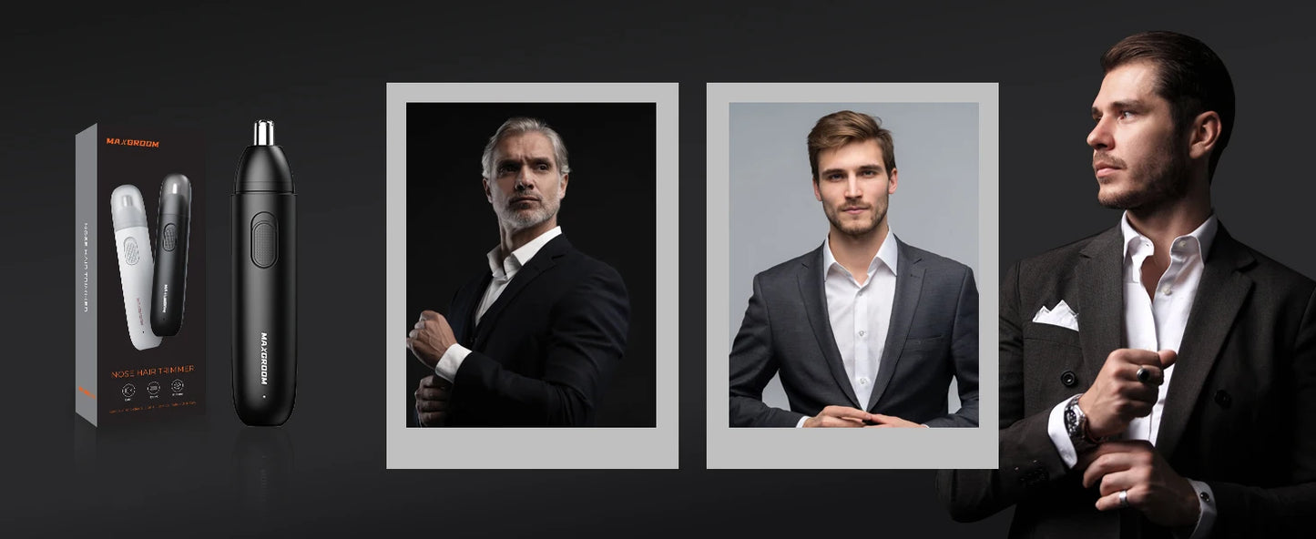 Rechargeable Nose & Ear Hair Trimmer: Painless Precision.