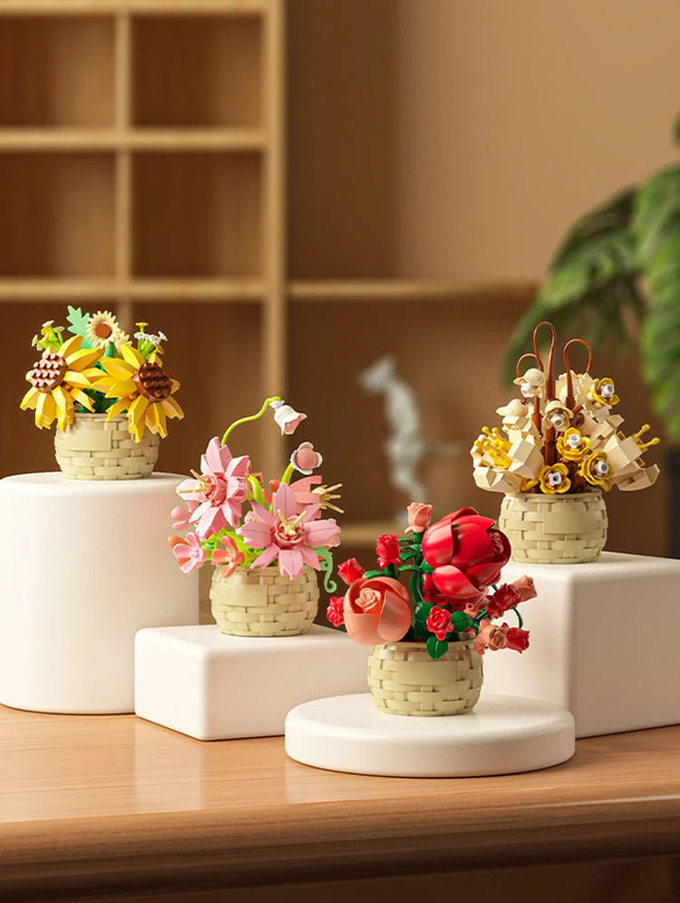 DIY Flower & Garden Blocks: Build Your Own Potted Botanical Art.