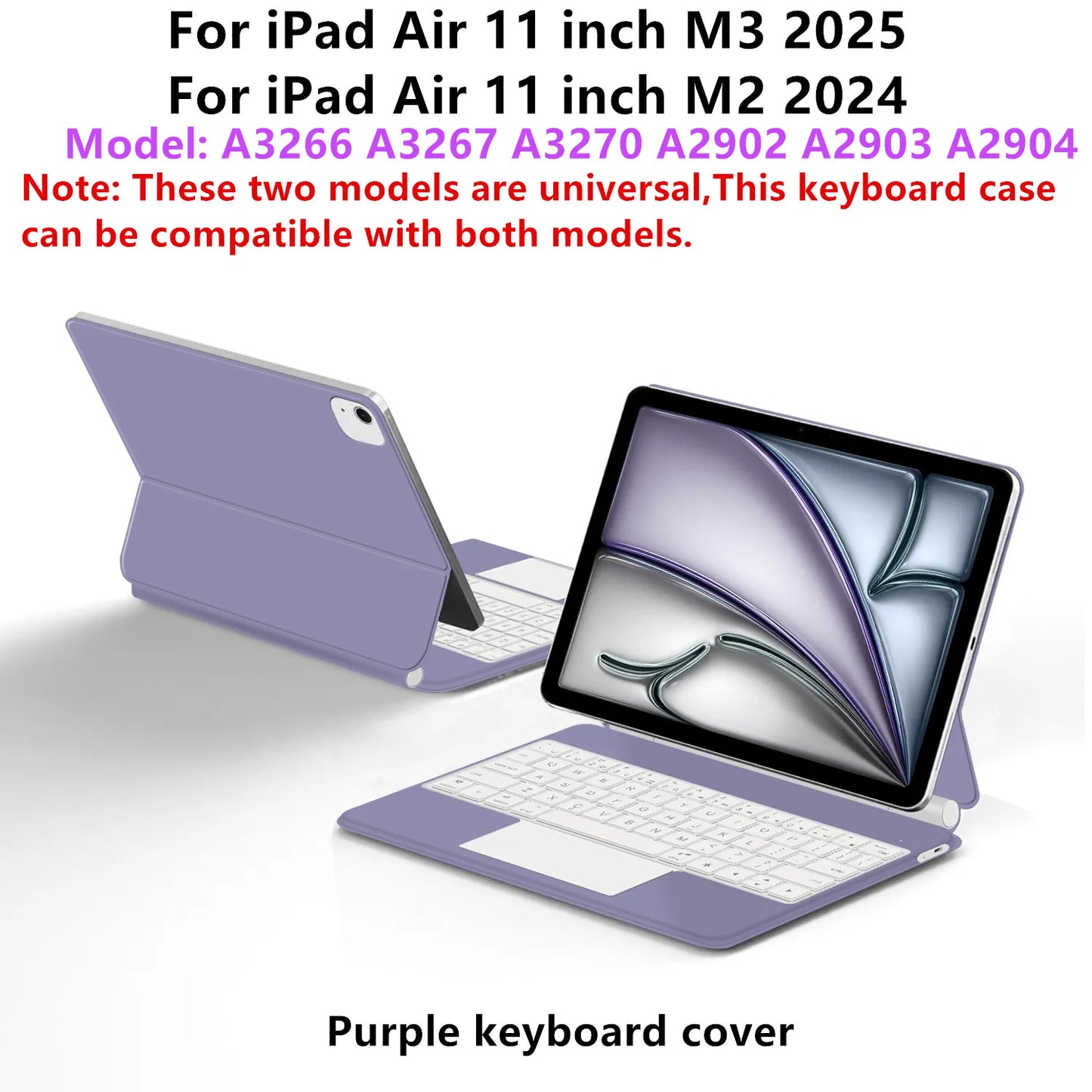 Magic Keyboard Case for iPad Air 11" (M3/M2/6th/7th Gen): Precision Typing & Protection.
