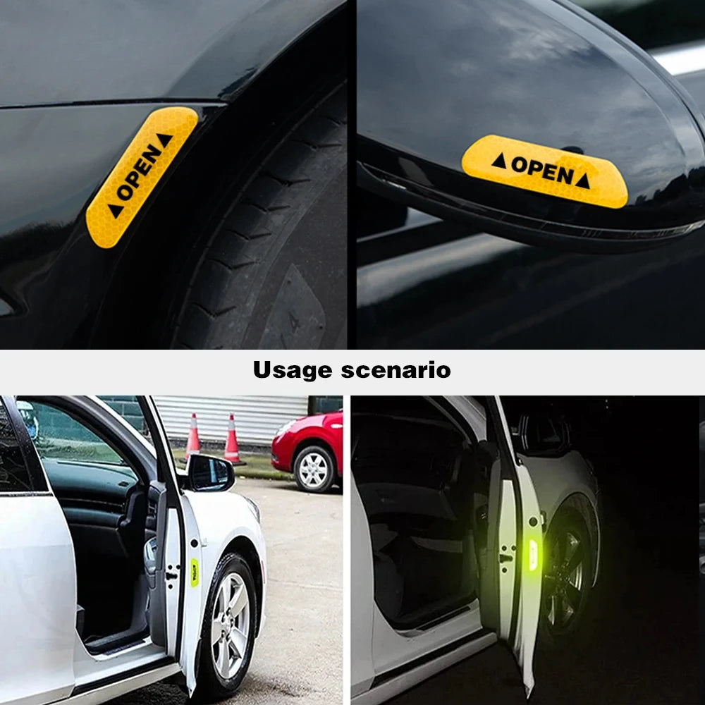4PCS Reflective Car Door Stickers