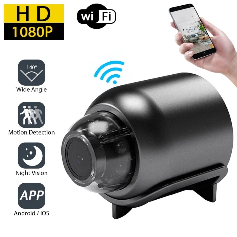 1080P HD Mini WiFi Camera – Night Vision & Remote Monitoring