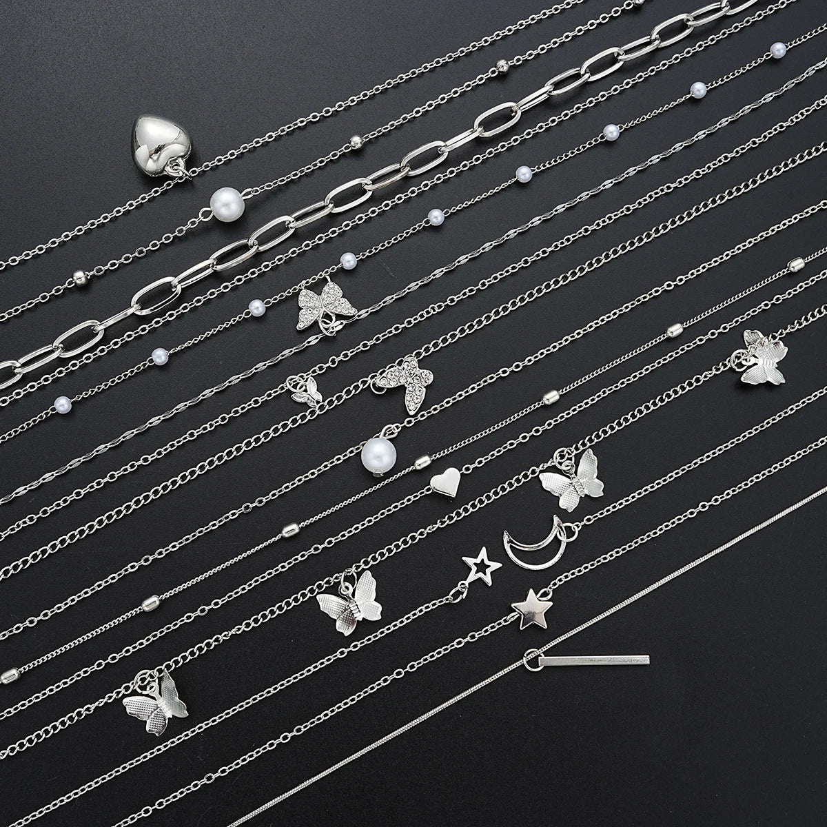 13Pcs Simple Temperament Necklace Set