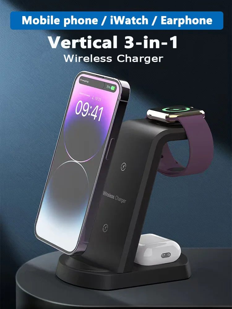 3-in-1 Fast Wireless Charging Station