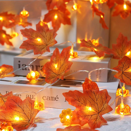 Halloween & Autumn Lights - Maple Leaf Shaped