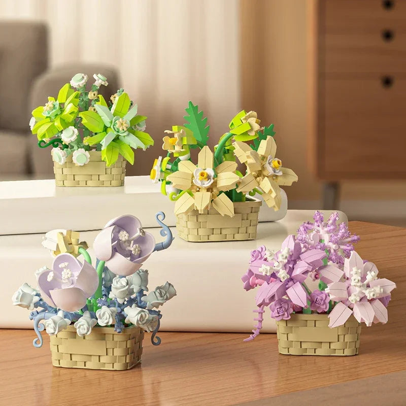 DIY Flower & Garden Blocks: Build Your Own Potted Botanical Art.