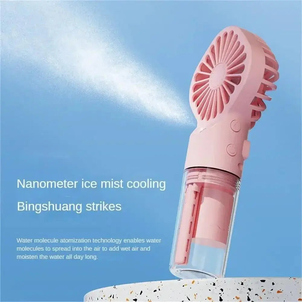 Portable Mist Fan: Your Personal Cool Down, Anywhere.