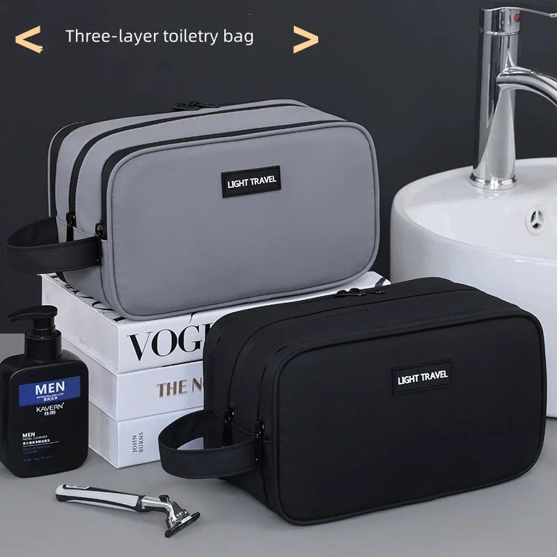 2025 Men's Travel Toiletry Bag: Large Capacity, Dry/Wet Separation.