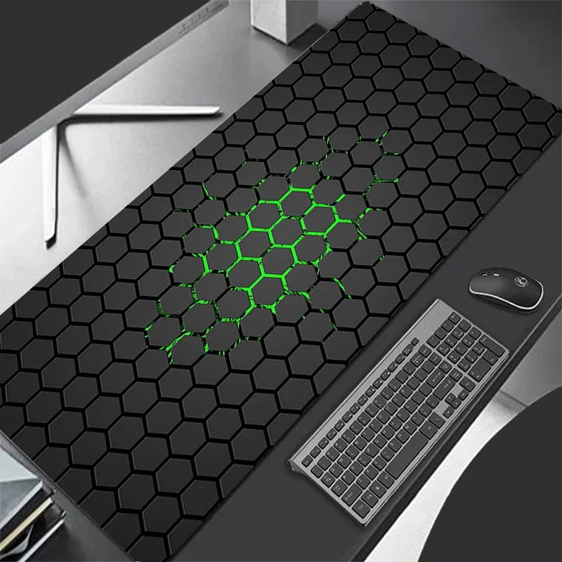 Hexagon XXL Mouse Pad: Soft Office Carpet & Gamer Desktop Mat.