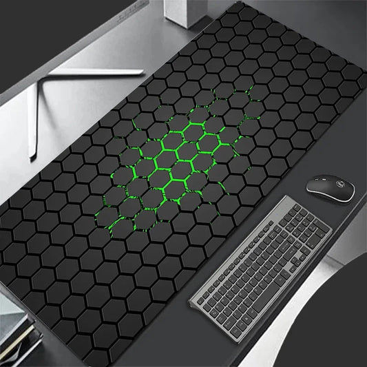 Hexagon XXL Mouse Pad: Soft Office Carpet & Gamer Desktop Mat.