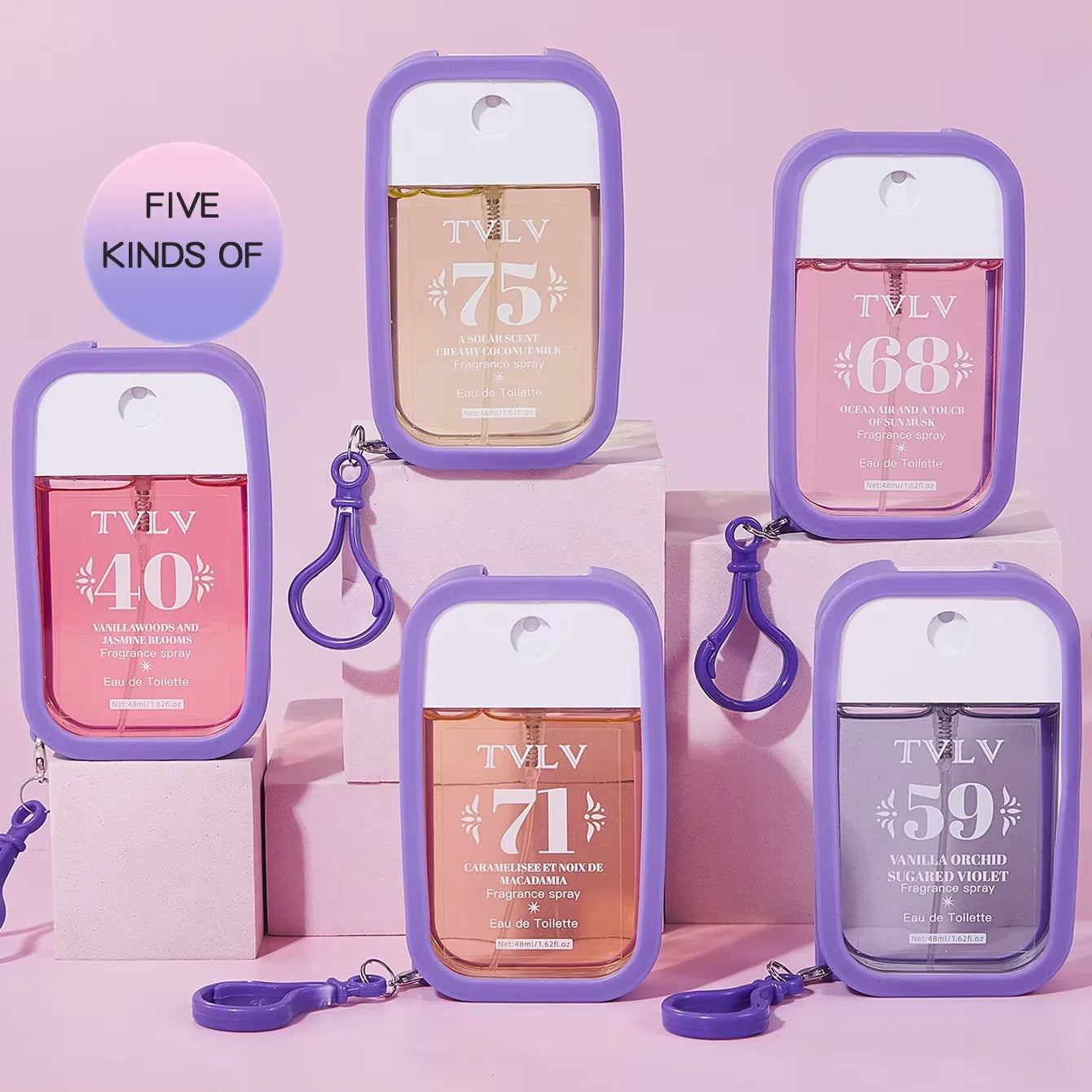 5-Pack Liquid Air Fresheners: Long-Lasting, Portable Freshness.