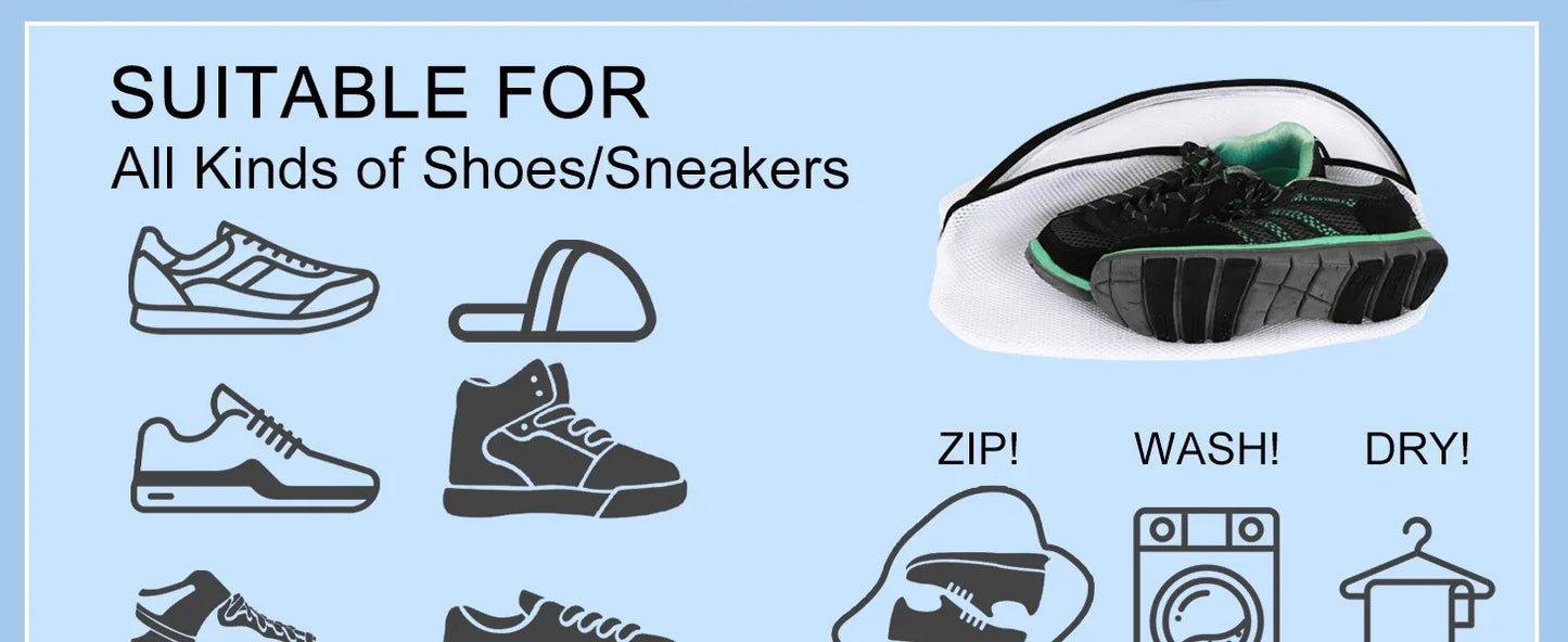 Mesh Shoe Washing Bag: The Easiest Way to Clean Your Sneakers.