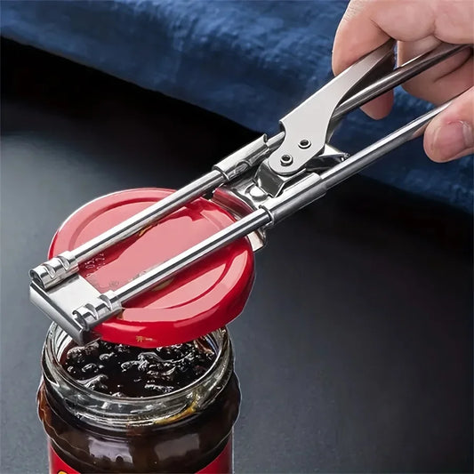 Adjustable Stainless Steel Can Opener: The Ultimate Jar & Bottle Grip.