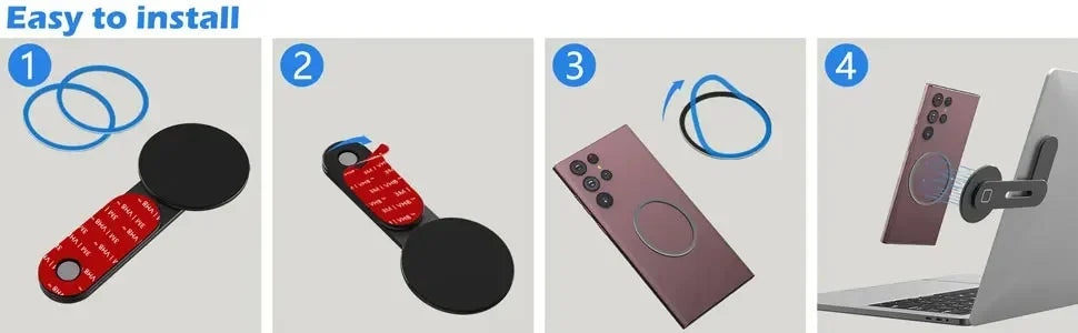 2024 Slim & Foldable Magnetic Laptop Phone Holder: The Dual-Screen Solution.