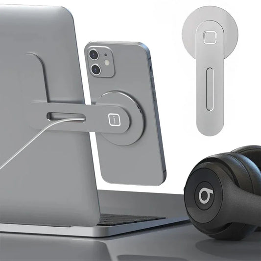 2024 Slim & Foldable Magnetic Laptop Phone Holder: The Dual-Screen Solution.