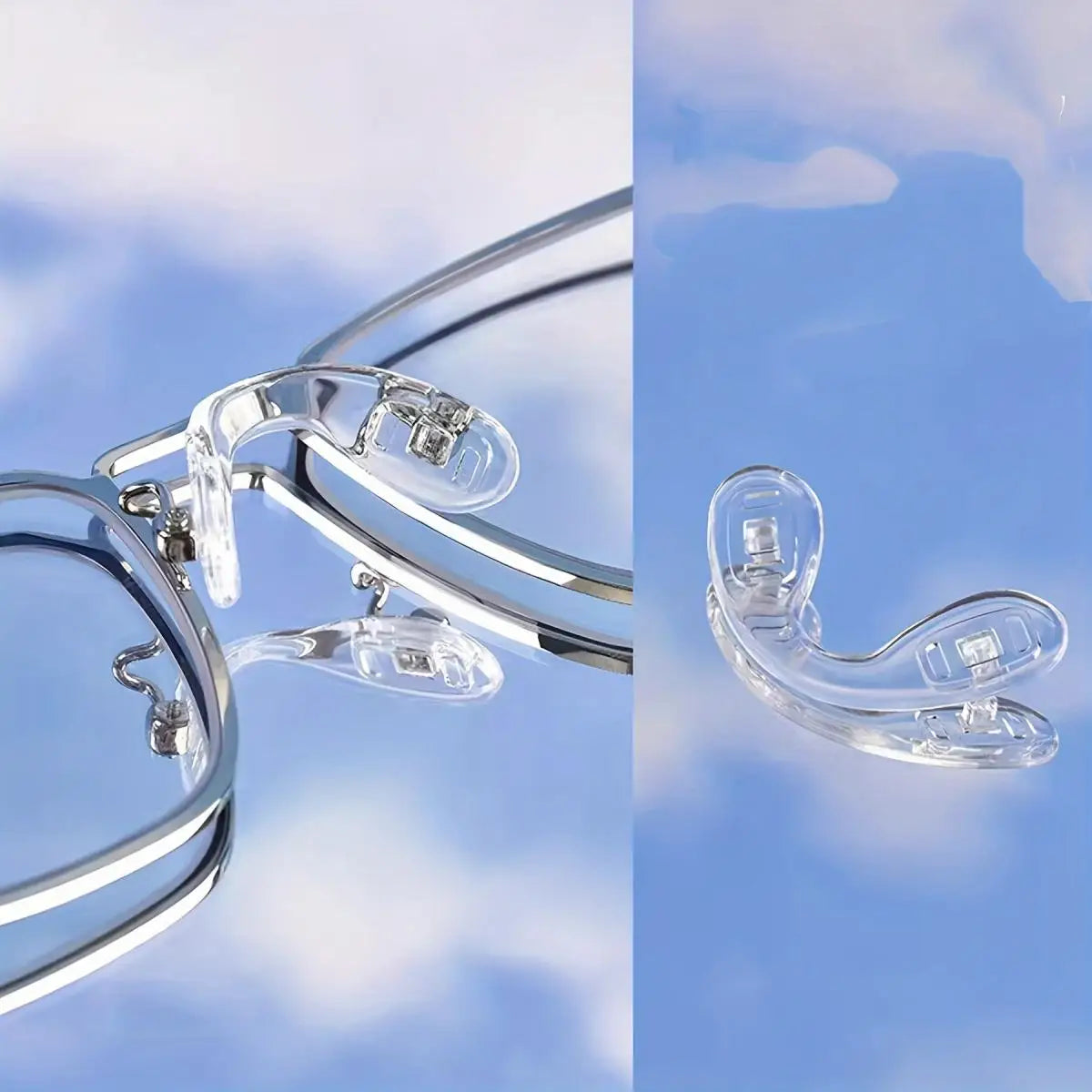 Ultra-Soft Silicone Nose Pads: Instant Comfort & Anti-Slip Security.