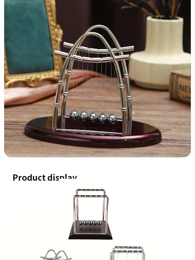 Newton's Cradle: The Classic Physics & Stress Relief Desktop Toy.