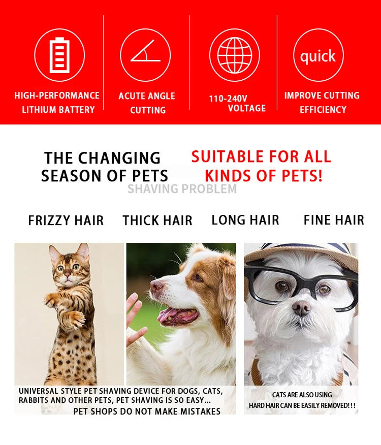 Professional Dog & Cat Clipper: Salon-Quality Grooming at Home.