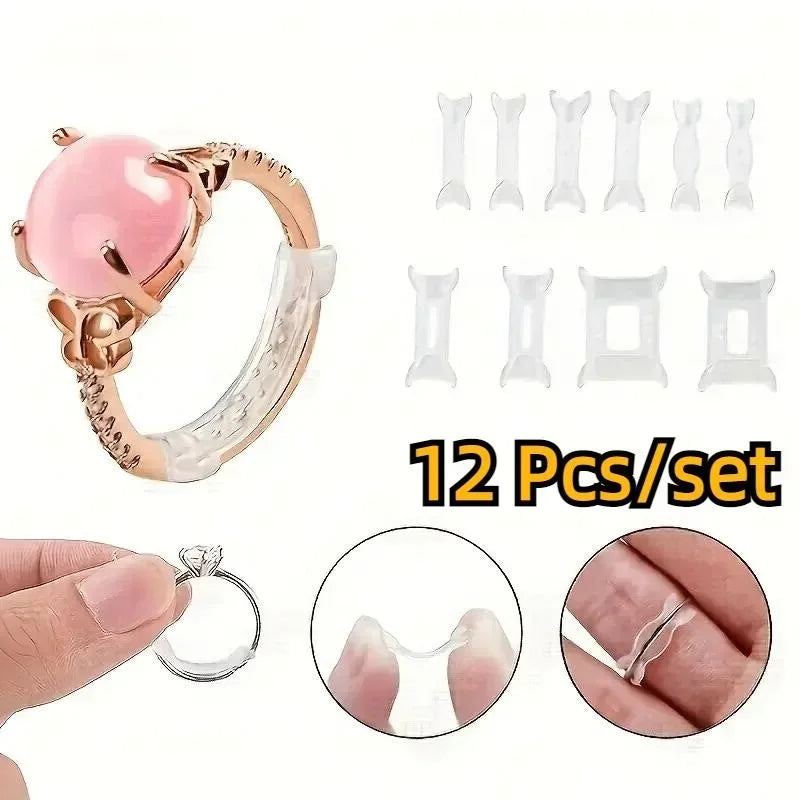 12-Piece Ring Size Adjuster Set: Perfect Fit, Instant Comfort.