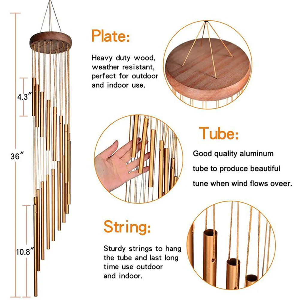 12-Tube Aluminum Alloy Wind Chimes