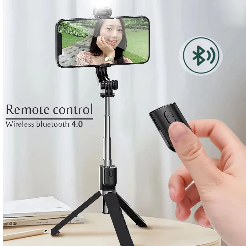 All-in-One Selfie Stick & Tripod: Your Ultimate Content Kit.