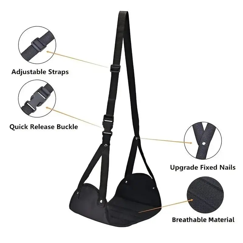 Title Portable Airplane Footrest Hammock