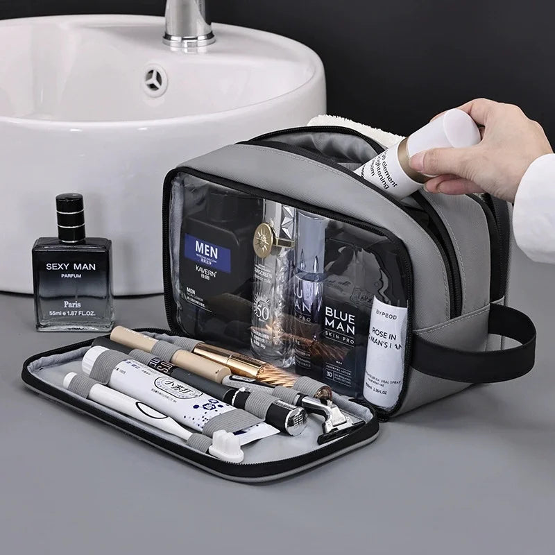 2025 Men's Travel Toiletry Bag: Large Capacity, Dry/Wet Separation.