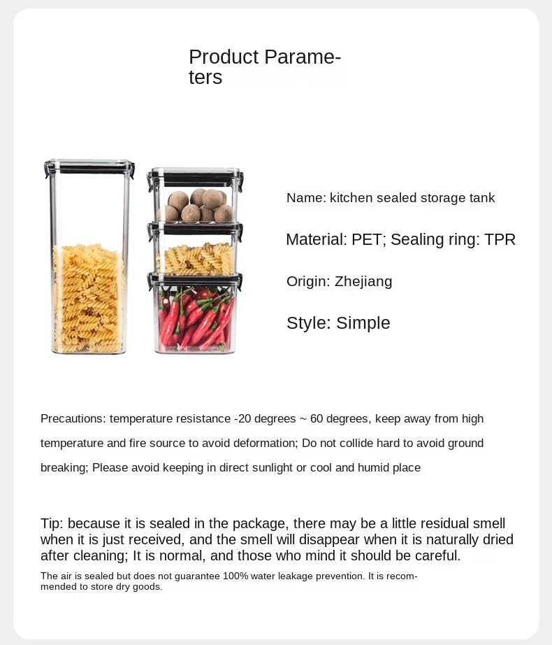 Sealed Kitchen Grain Storage Jars