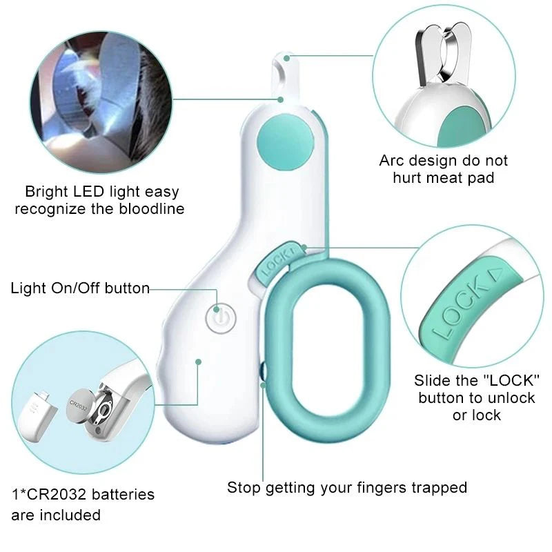 LED-Lit Pet Nail Clipper: The Safest, Easiest Way to Groom.