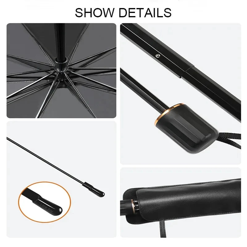 Folding Windshield Sunshade Umbrella: Instant Car Sun Protection.
