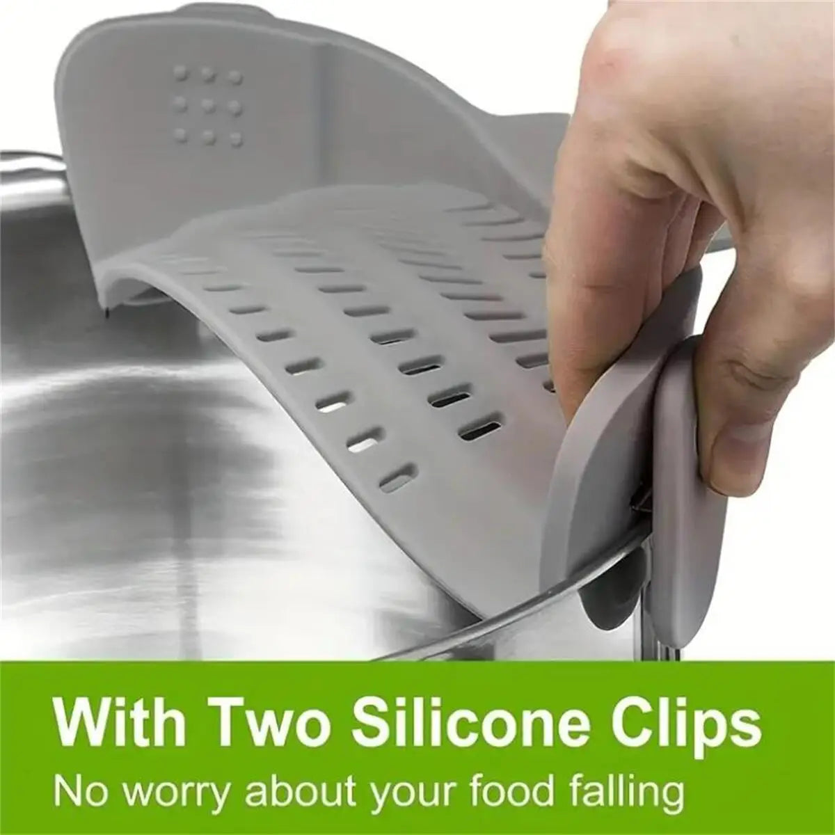 Clip-On Adjustable Pot Strainer