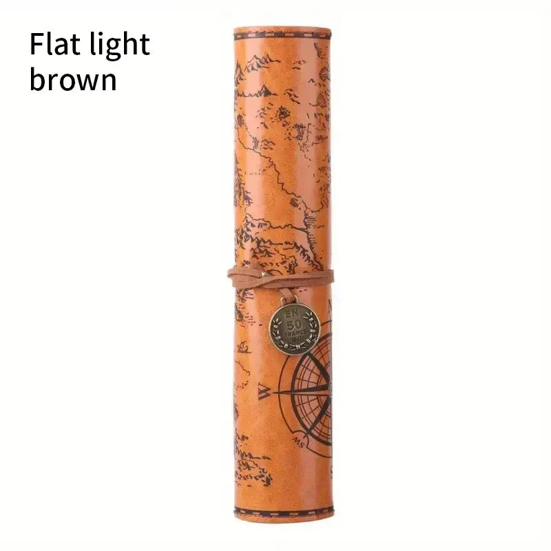 Vintage Treasure Map Pencil Roll: The Perfect Roll-Up Organizer.