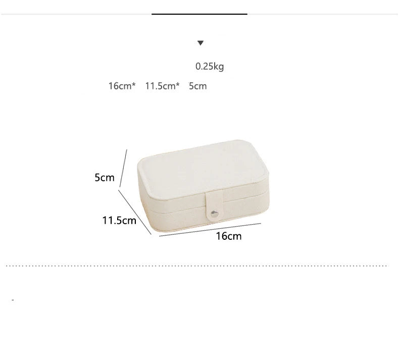 Portable Leather Jewelry Storage Box: Travel Organizer & Display Case.