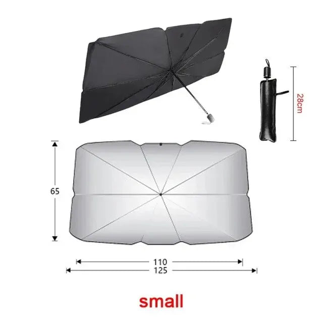 Folding Windshield Sunshade Umbrella: Instant Car Sun Protection.