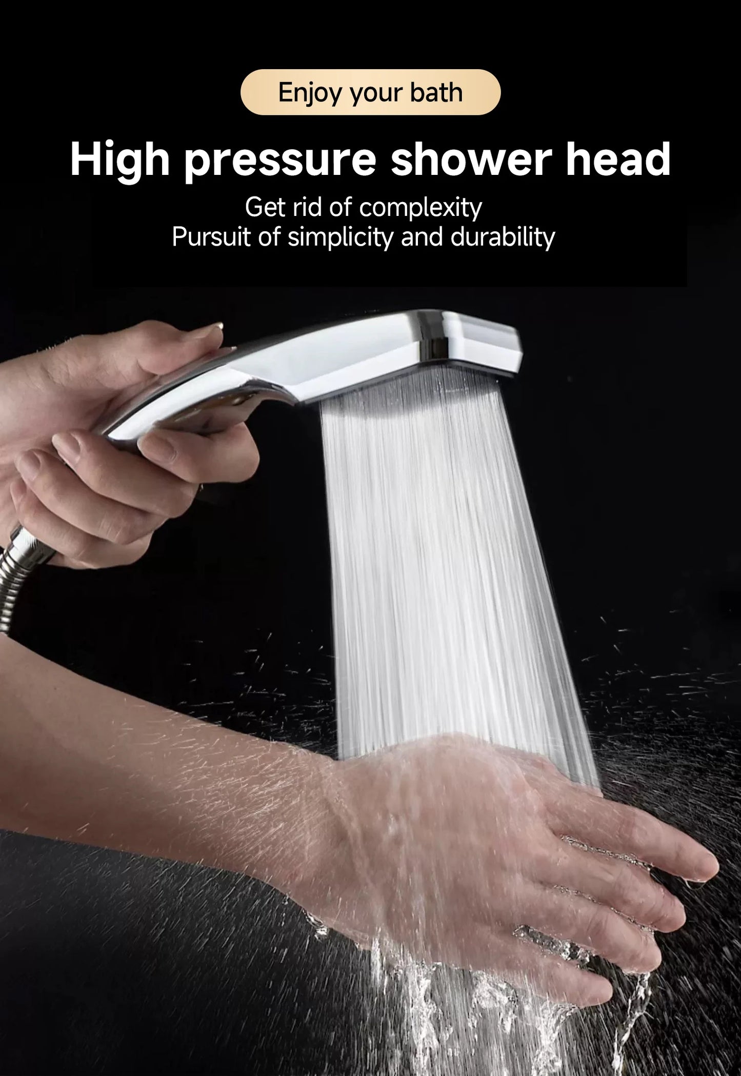 300 Holes High-Pressure Shower Head